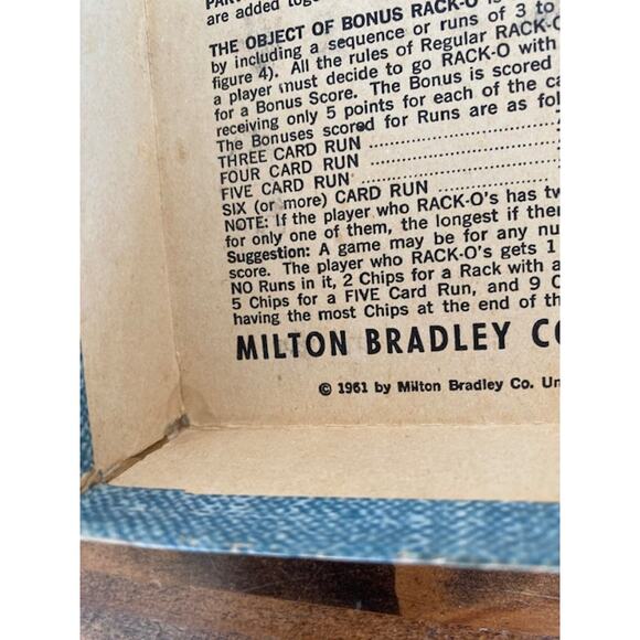 Vintage Milton Bradley Racko Game - Original Box 1961 - Picture 6 of 9